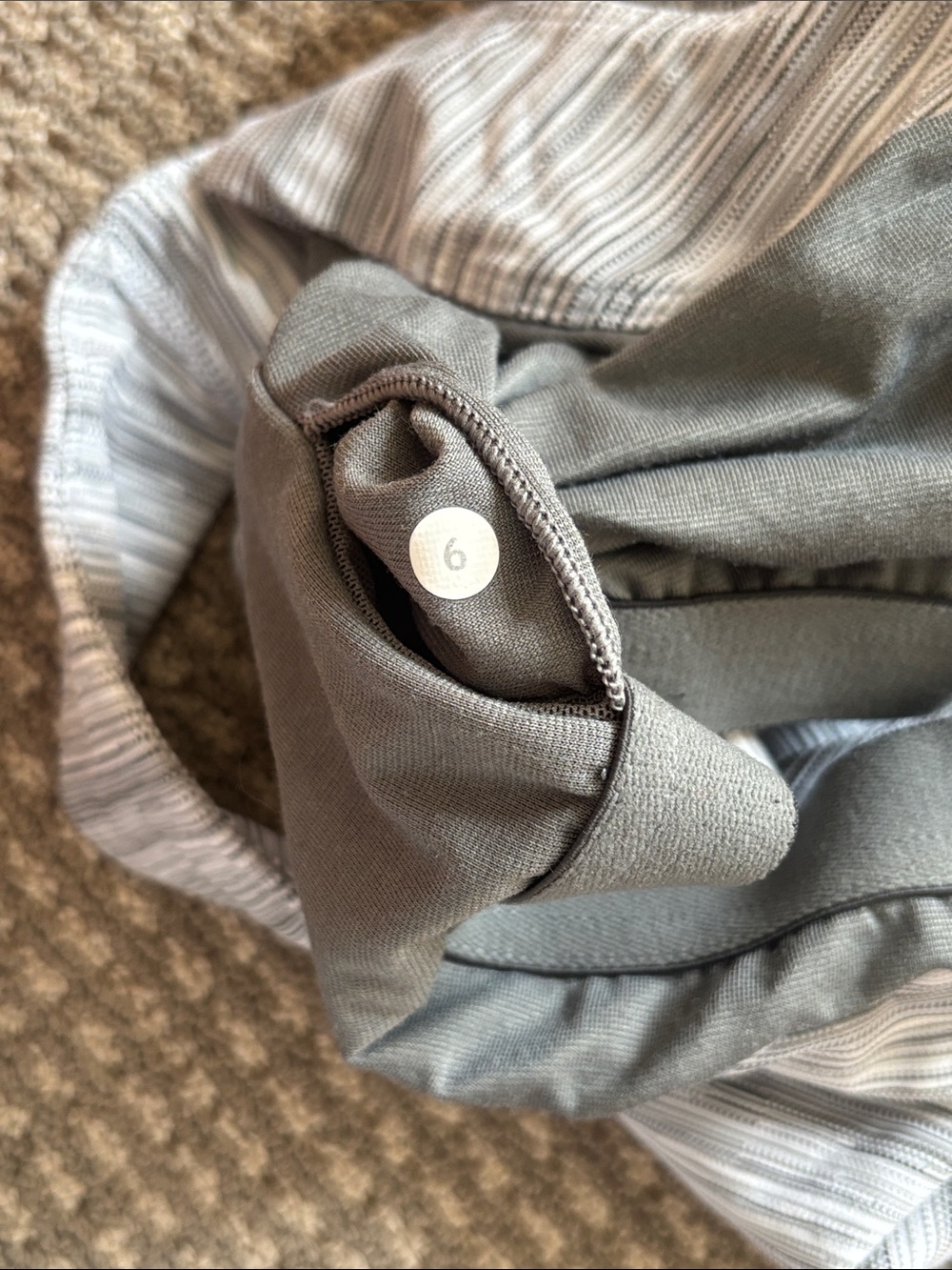 Lululemon Scoop Back Tank in the Cyber Stripe White Silver Fox - Picture 5 of 7